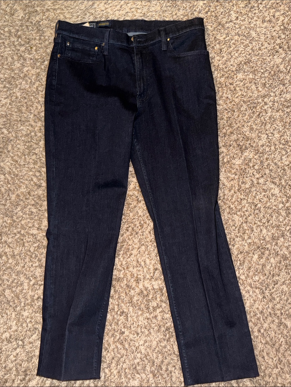 Paul Fredrick Dark Indigo Straight-Leg Jeans